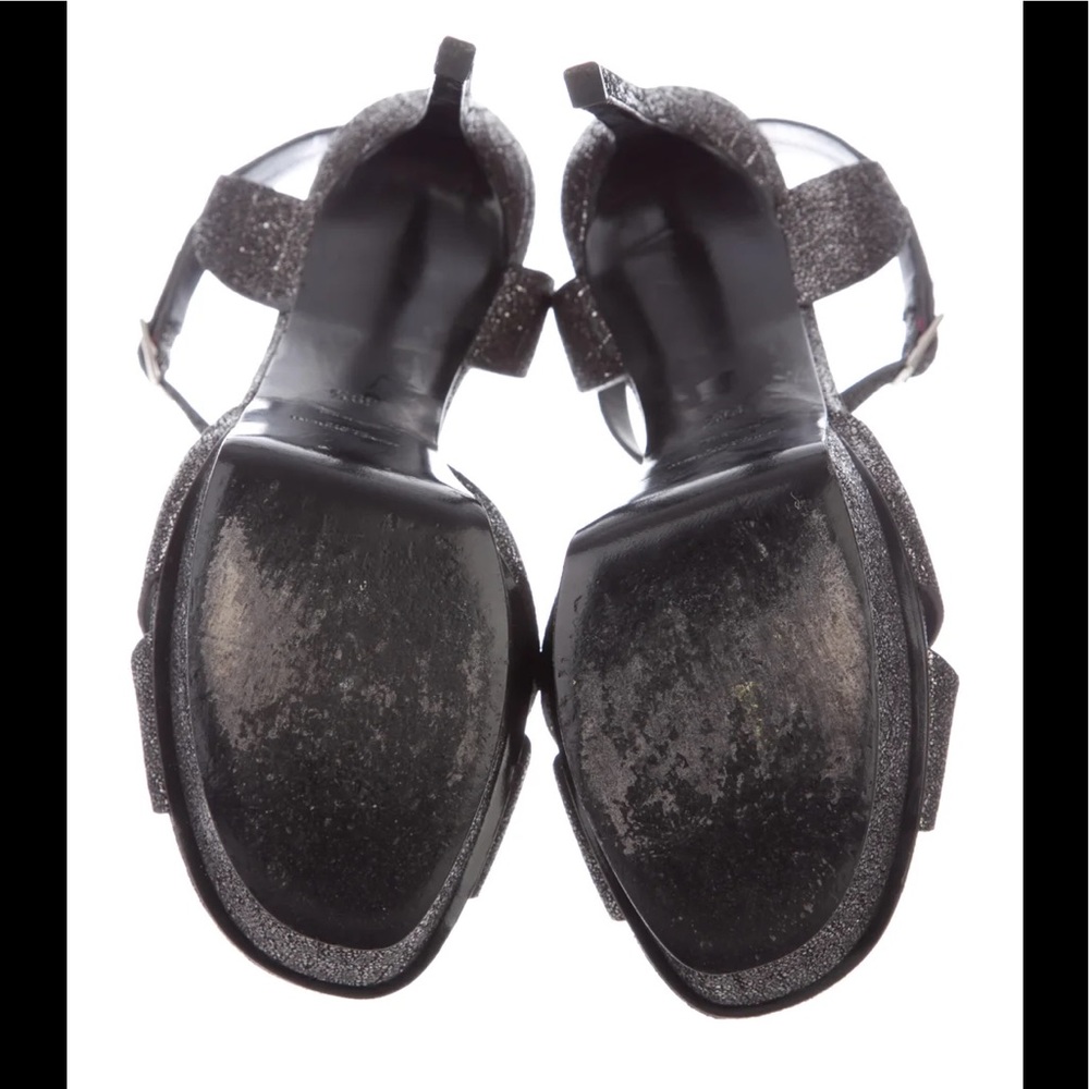 - ❤️❤️ SAINT LAURENT
Suede Sandals
Size: IT 39.5❤️❤️black and sliver - Picture 6 of 6